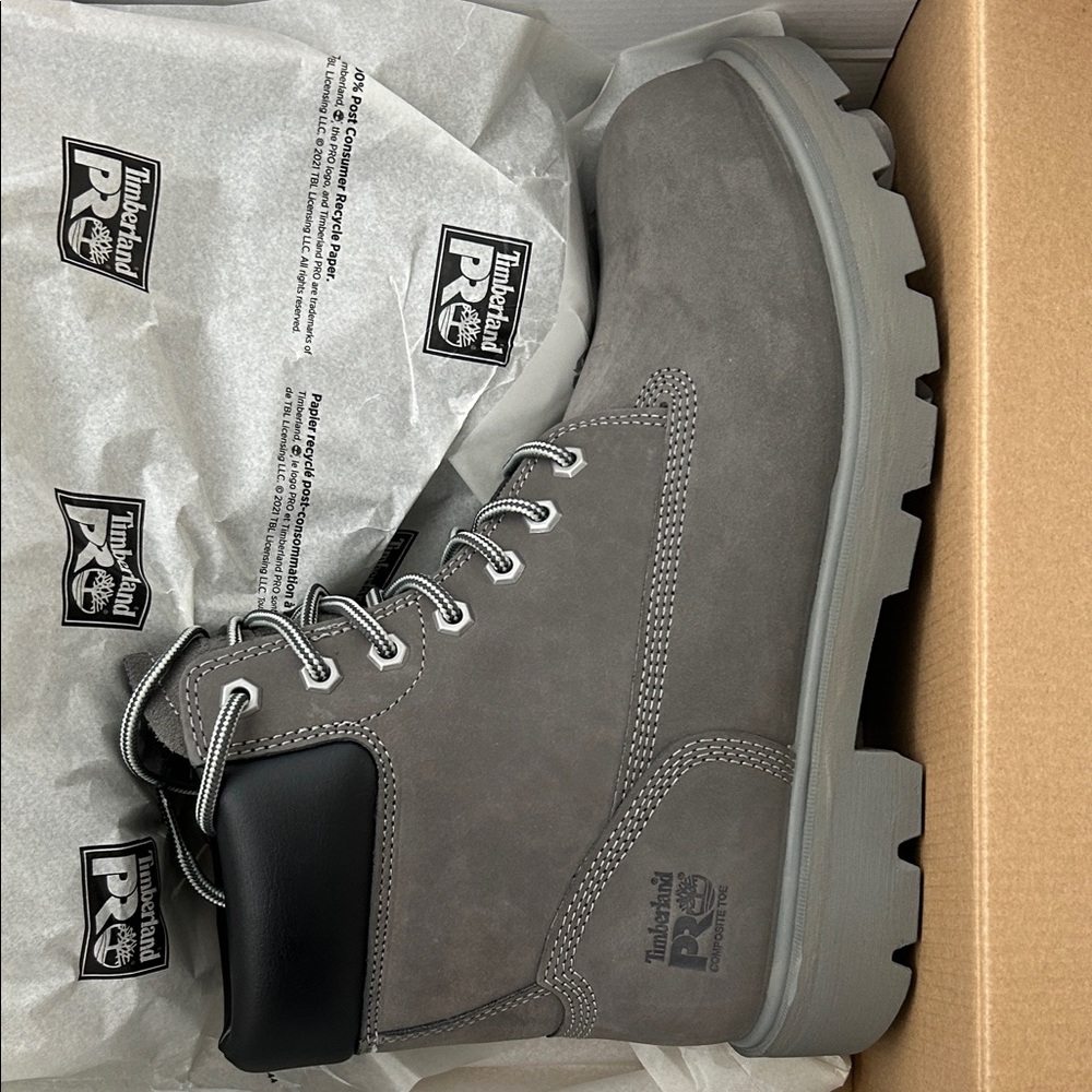 Timberland PRO Men's Gray and Black Boots